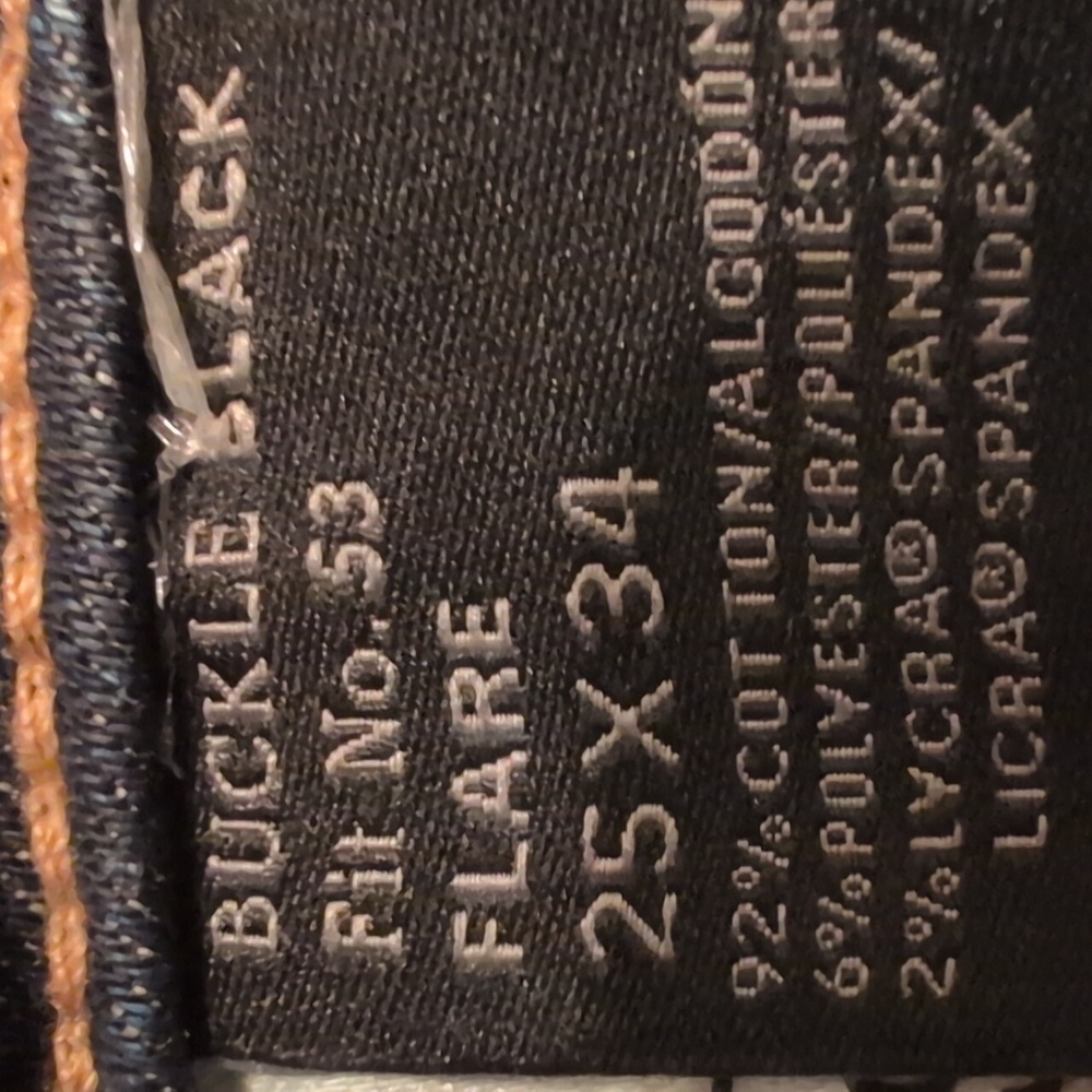 Buckle Black Blue Denim Flare Jeans 25x34 - Picture 2 of 14
